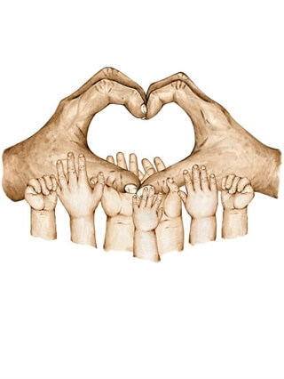 Morföräldrar till 7 barnbarn (Färg) - Poster